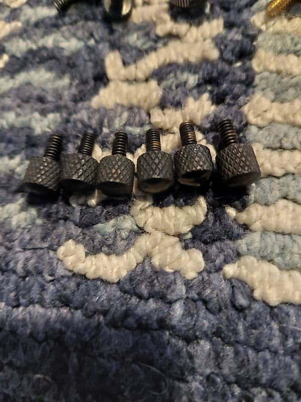 Kahler Fine Tuning Screws 6 Knurled 1990s Black Reverb