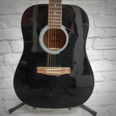 Rogue RA-100D Acoustic Guitar Black image 3