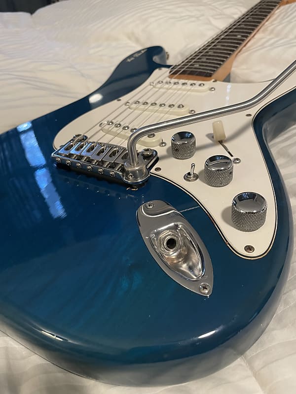 G&L S-500 Leo Fender signature Strat 1991 Blue transparent stain on ash