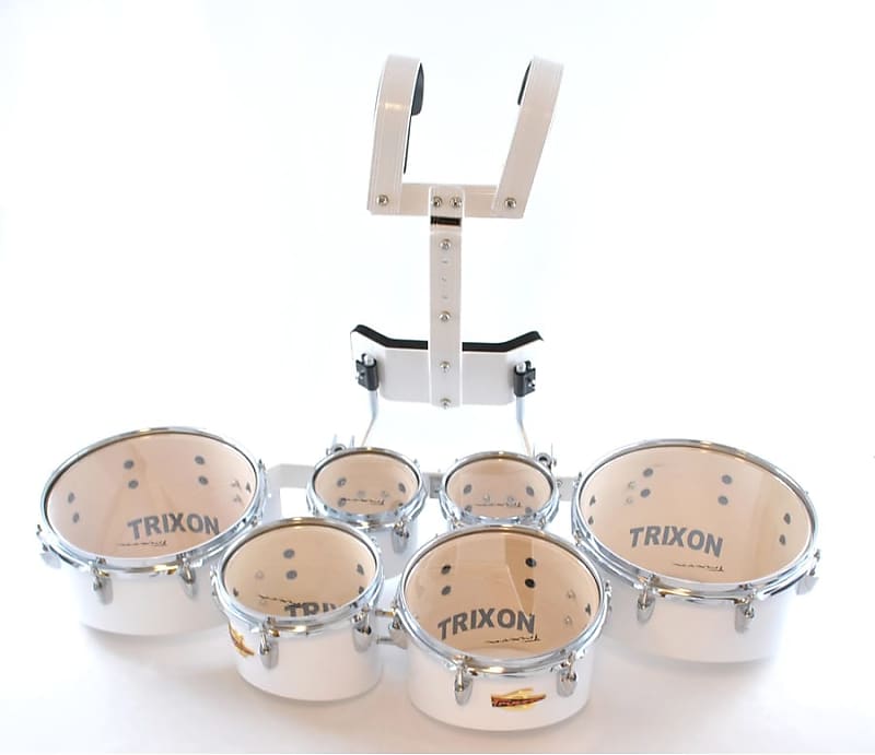 Trixon 6 Piece Pro Marching Toms White Reverb