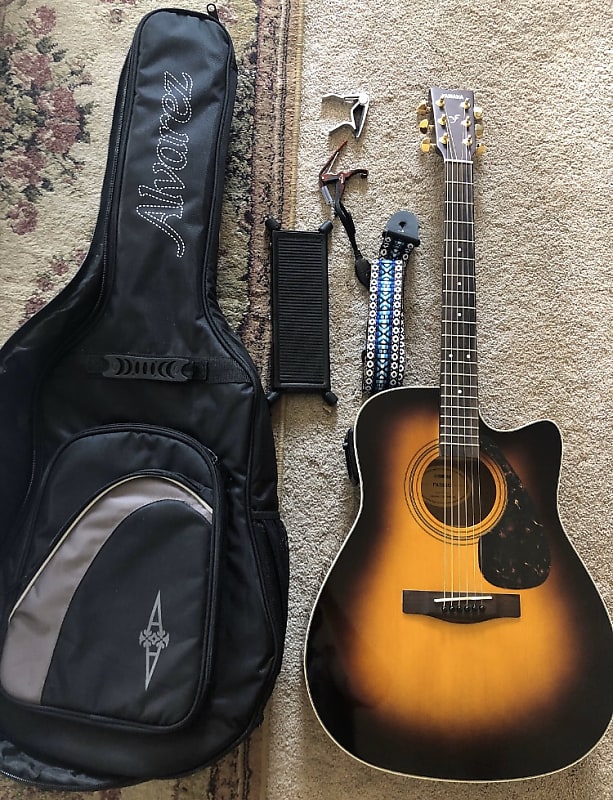 Yamaha FX335C Dreadnought AcousticElectric Guitar Sunburst Reverb