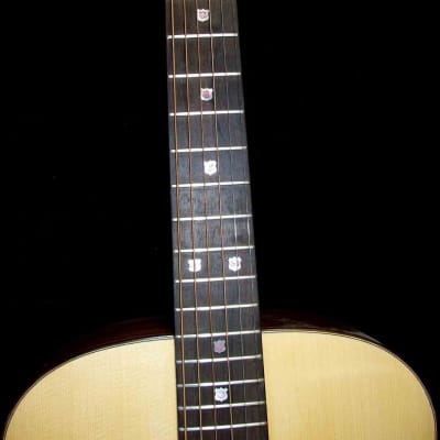 Blueberry Handmade Acoustic Guitar Grand Concert - Robert Johnson Motif image 5