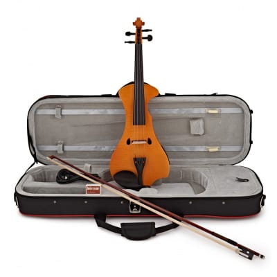 Hidersine HEV2 Electric Violin Outfit w/ Case and Bow - Amber image 2
