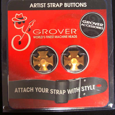Grover GP640G Iron Cross Artist Strap Buttons (Set of 2) image 2