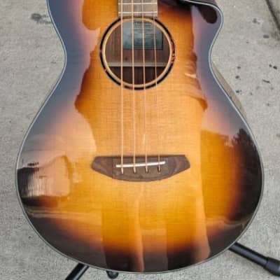 Breedlove ECO Discovery S Concert Edgeburst CE Acoustic Electric Bass Guitar for sale