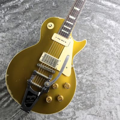 Gibson Custom Shop Murphy Lab Sergio Vallin '55 Les Paul Goldtop with Bigsby 2022 - Present - Aged Gold image 4
