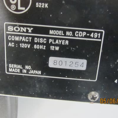 Sony Model CDP-491 Single Disc CD player w Manual - Made in Japan - Tested image 11