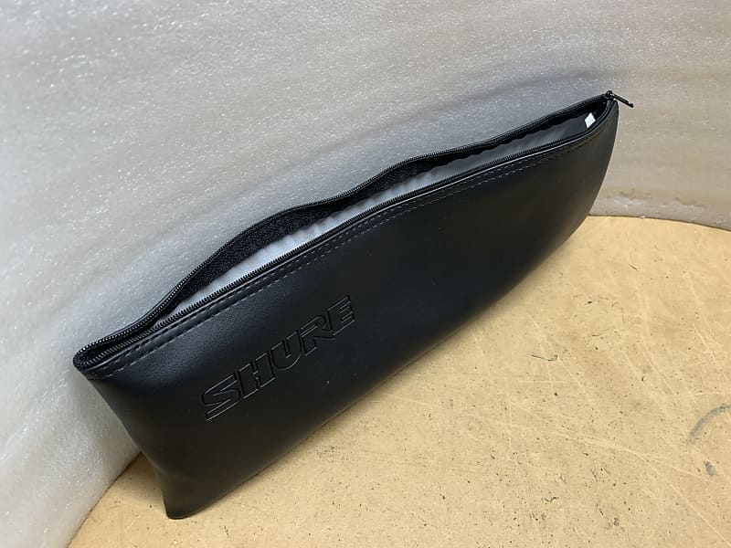 SHURE WIRELESS 95B2313 BLACK VINYL ZIPPERED MIC POUCH Reverb