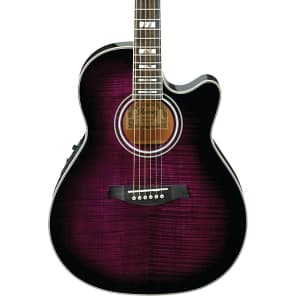 Ibanez AEF30E-TVS Acoustic Electric Guitar Purple (trans