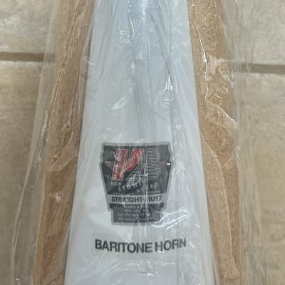 Humes & Berg 162 - Straight Baritone Horn Mute 2010's - White w/red trim image 2