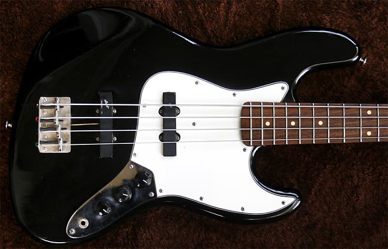 Vintage 1989  Fenix by Young Chang - Jazz Bass - Black - First Series With The Old Headstock image 1