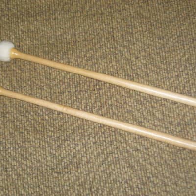 ONE pair new old stock Regal Tip 601SG, GOODMAN # 1, TIMPANI MALLETS HARD, inner wood core covered with first quality white damper felt, hard rock maple haandles / shaft (includes packaging) image 19