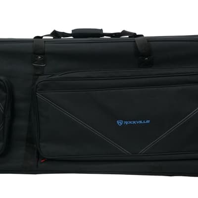 Rockville 61 Key Keyboard Case w/ Wheels+Handle For DAVE SMITH Poly Evolver image 2