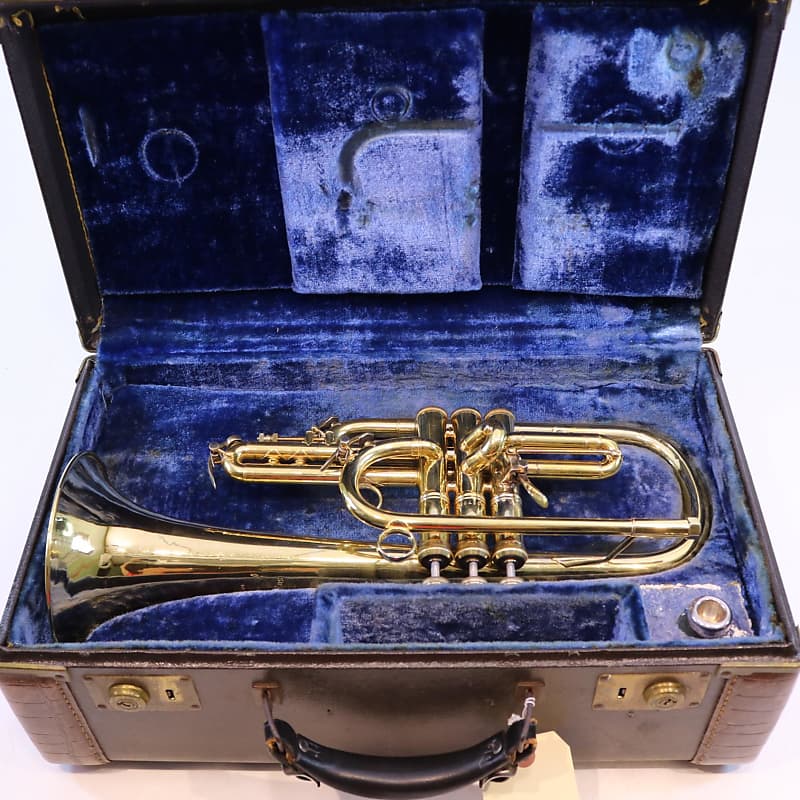 Bach Model 182 Stradivarius Professional Flugelhorn in Gold Plate SN 129726