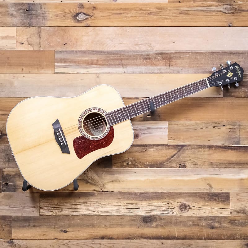 Washburn Heritage D10S Dreadnought Acoustic Guitar, Natural Reverb