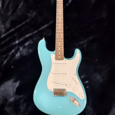 MJT Strat Relic 2010s - Aged Sonic Blue for sale