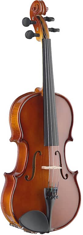 STAGG 4/4 solid maple violin with ebony fingerboard and standard-shaped soft case image 1