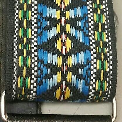 Ace Style Strap 1970's Blue Yellow Green image 1