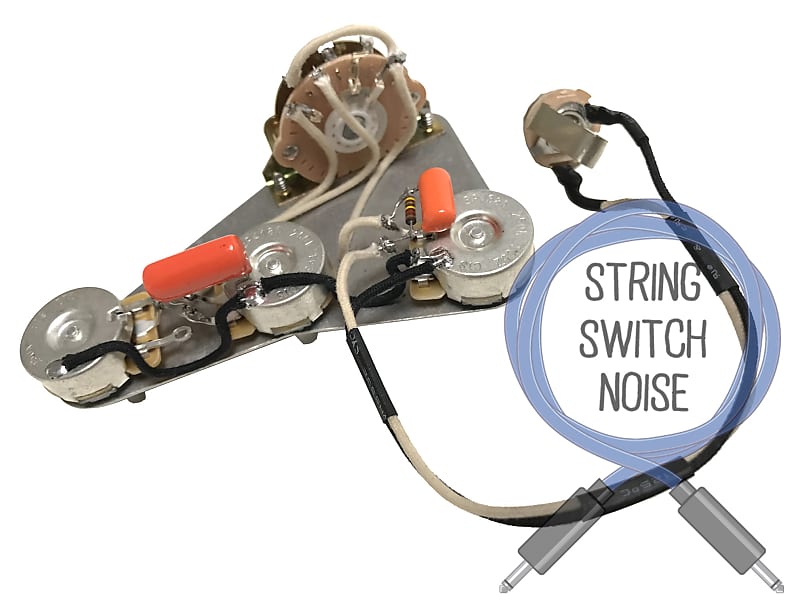 (Fender) Stratocaster Wiring Harness, Treble Bleed, No Load | Reverb