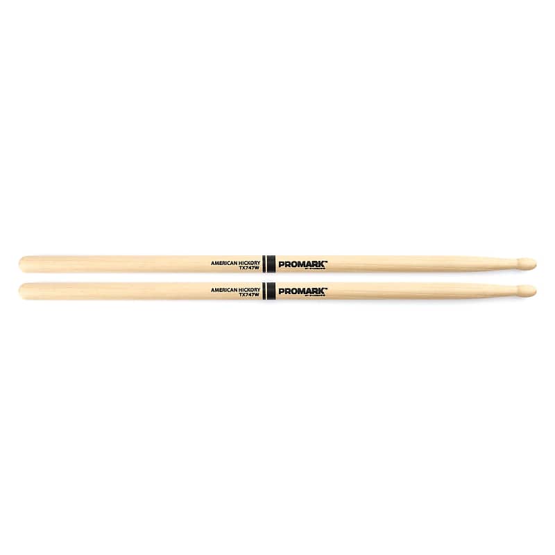 Promark TX747W Rock Wood Tip Drumsticks image 1