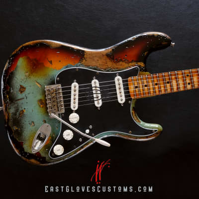 Fender Stratocaster Daphne Blue/Sunburst Heavy Aged Relic [$200 OFF for Limited Time Only] image 1