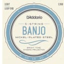 D'Addario EJ60 Nickel Wound Banjo Strings - .009-.020 Light 5-Str