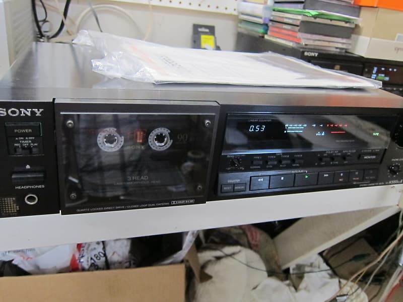 Sony TC-K555ESII Top Line Cassette Deck 3 Heads, Dual Capstan, Direct  Drive, Dolby B+C, Owners Manual, JAPAN Black