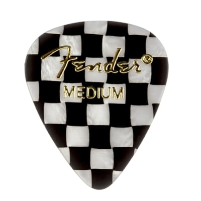 Fender 351 Premium Celluloid Guitar Picks - MEDIUM CHECKERED - 12-Pack (1 Dozen) image 4