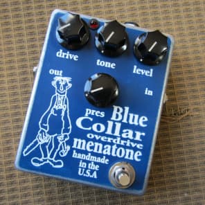 early Menatone Blue Collar handwired overdrive pedal | Reverb