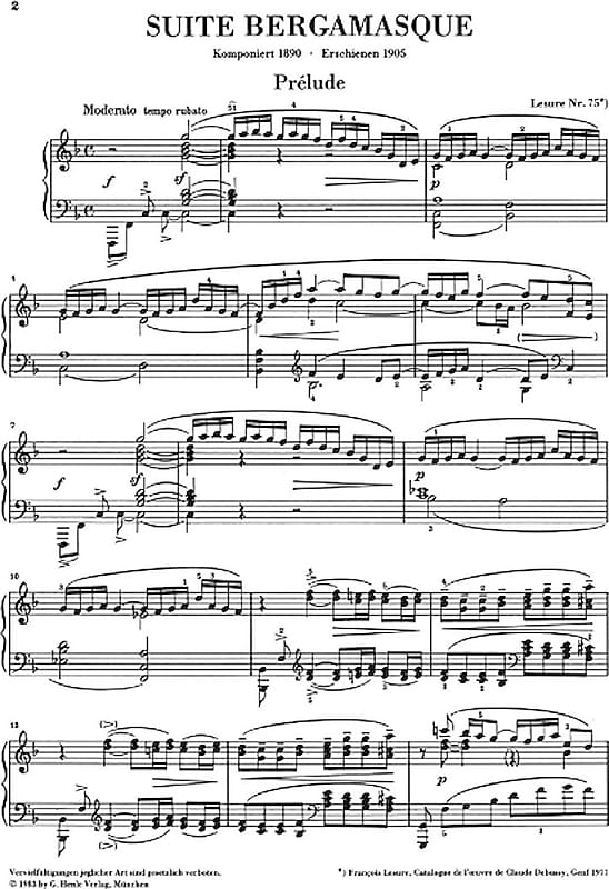 Suite Bergamasque | Reverb