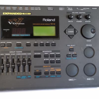 Roland TD-10 Drum Sound Module w/ TDW-1 Expansion Card, Power, and Bracket