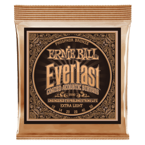 Ernie Ball 2550 Everlast Phosphor Bronze Extra Light Acoustic Guitar Strings (10-50)