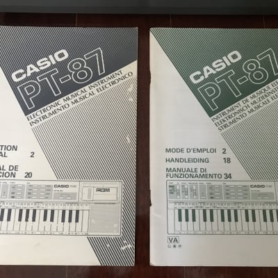 Casio PT-87 Grey Mini Synthesizer | 1980's | Carton Box + Manuals image 2