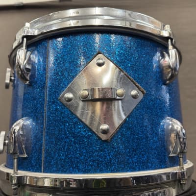 Gretsch USA Maple 8x12" Tom - 1970s Stop Sign - Blue Sparkle - Blue Sparkle image 5