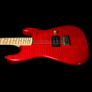 Used 2007 Charvel Custom San Dimas 1H Electric Guitar Transparent Candy Red image 4