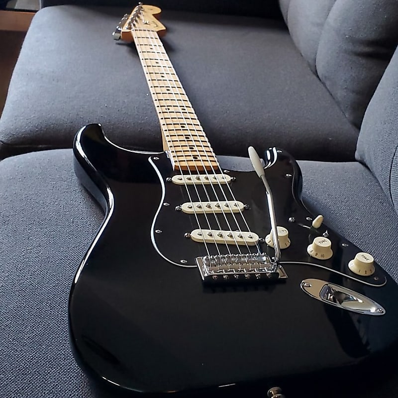 Fender Standard Stratocaster FSR Mim Black Limited | Reverb