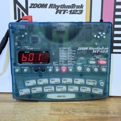 [Excellent] Zoom RT-123 Drum & Bass Machine Transparent Blue