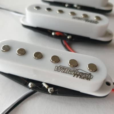 Wilkinson stratocaster MWHS high output ceramic guitar pickups set white image 3