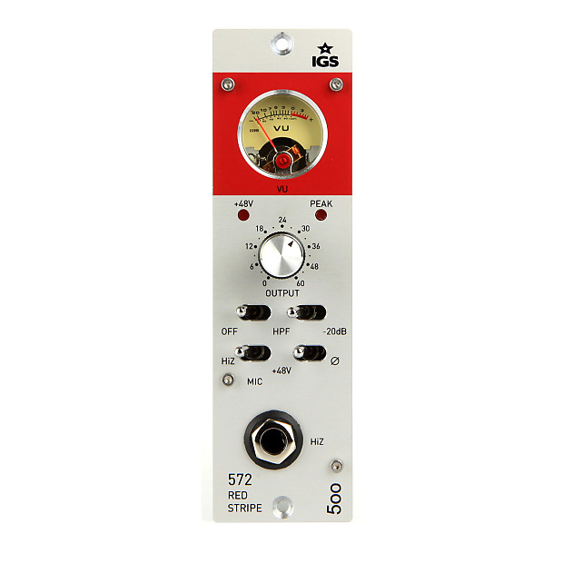 IGS Audio 572 Red Stripe 500 Series Tube Mic Preamp Module image 1