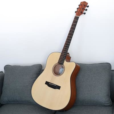 Electric Acoustic Guitar Cutaway 41’’ Full-size Guitar Bundle image 2