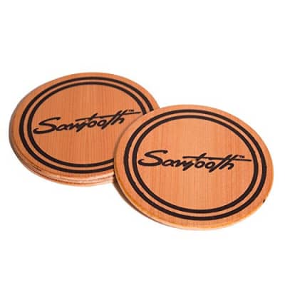 Sawtooth Guitar Soundhole Drink Coasters, 4 Pack of Sitka Spruce Drinking Coasters image 2
