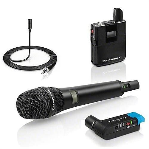 Sennheiser AVX Digital Wireless Microphone System - ME2 Lavalier and AVX42 Handheld Transmitter with MD42 Capsule Combo Set image 1