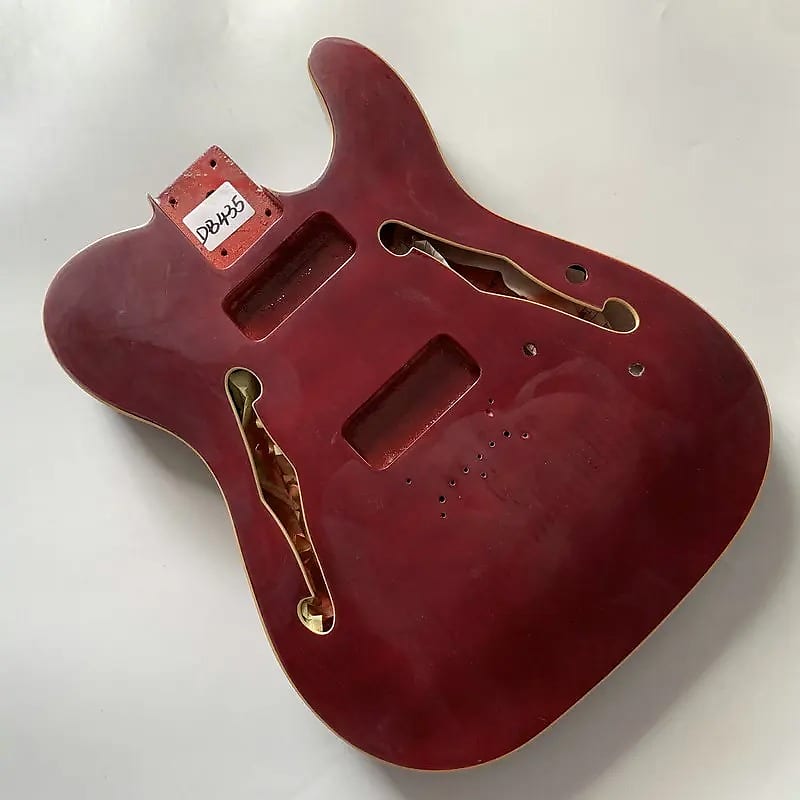 Red Semi Hollow Body Telecaster Tele Style Guitar Body Reverb