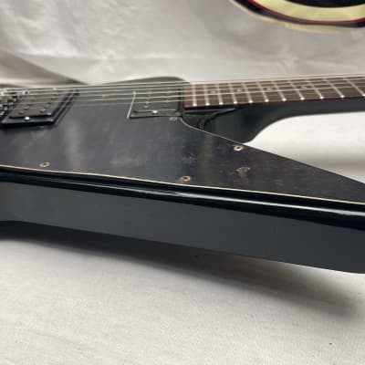Gibson Diablo Mod Shop Resto Mod Tremo-Explorer Guitar with Floyd Rose +Case 1983 - Ebony Relic image 7