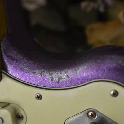 American Fender Jaguar Relic Custom Purple Sparkle image 4