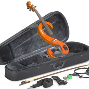 Stagg EVN-4/4-VBR Silent Violin Set w/ Case, Headphones