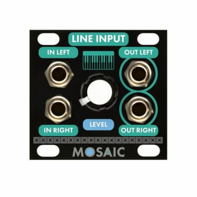 Mosaic 1U Line In Stereo Line Input Module (black) image 2