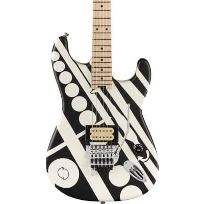 EVH Striped Series Circles, Satin White and Black for sale