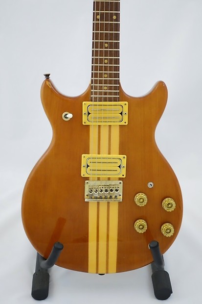 Late 1970s Harmony (Matsumoku) RARE VA-800, Phantom, SG style with OHSC, Walnut, thru neck maple image 1