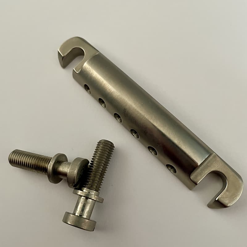 Hand aged Gibson Historic Aluminium Lightweight Tailpiece w/posts, aged, relic, stoptail, 59 Parts image 1